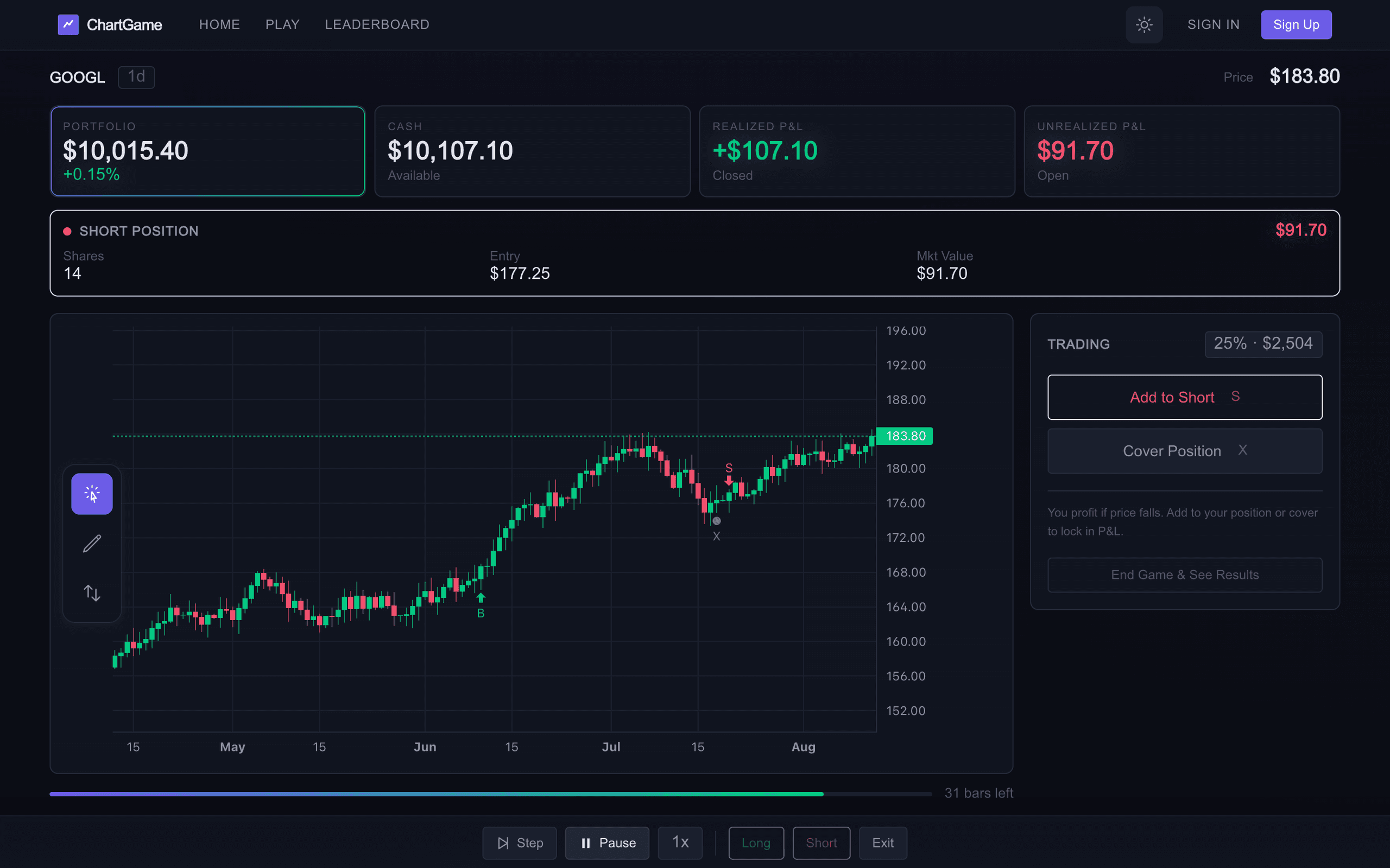 ChartGame — screenshot 2