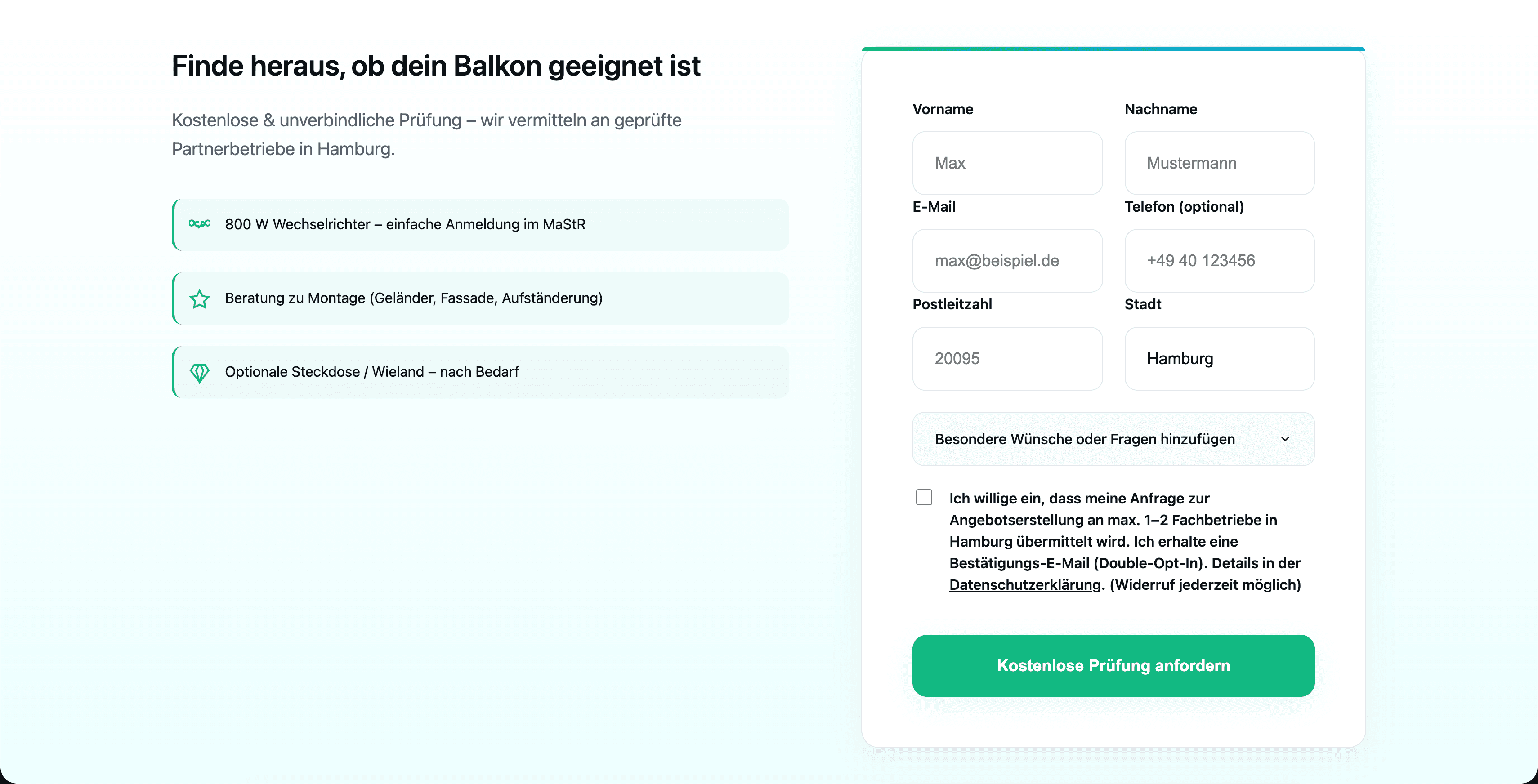 SolarBalcony Hamburg — screenshot 3
